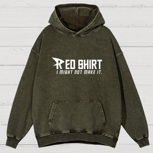 Red Shirt Vintage Distressed Hoodie