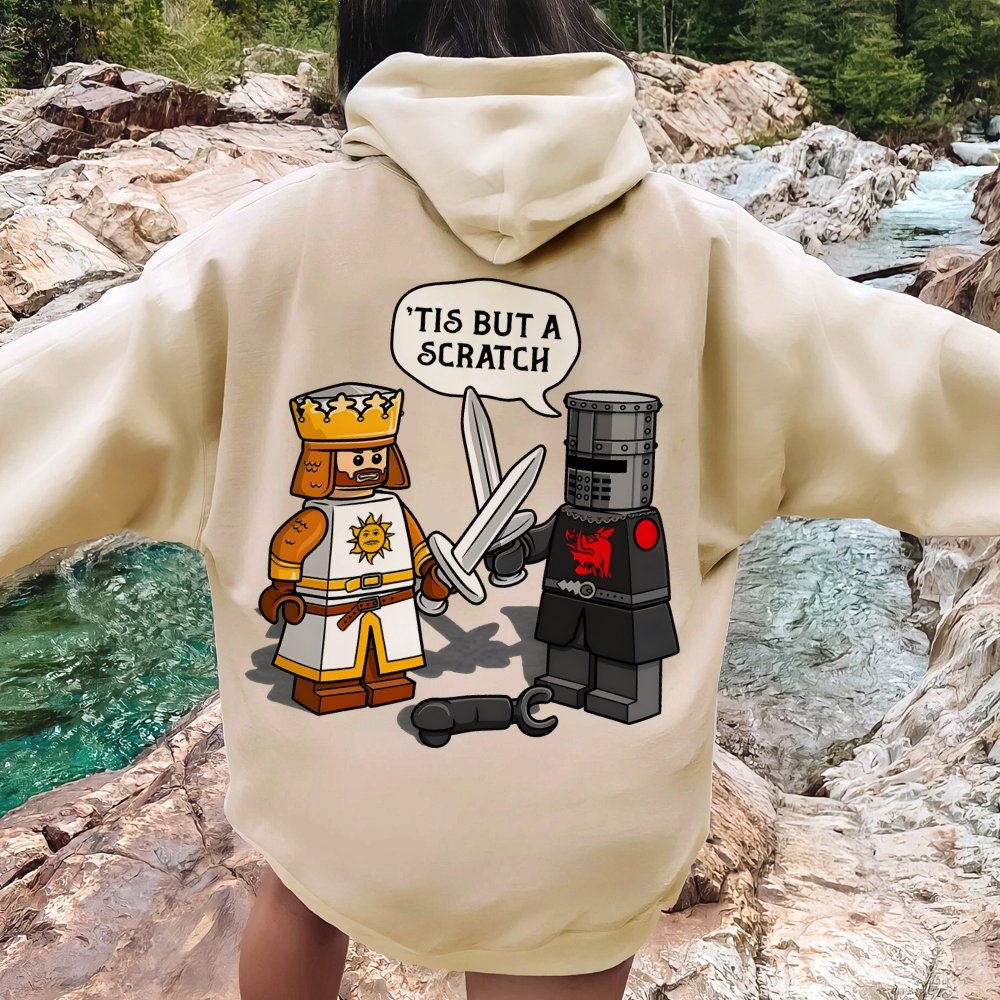King Vs Knight Printed Back Unisex Cotton Hoodie