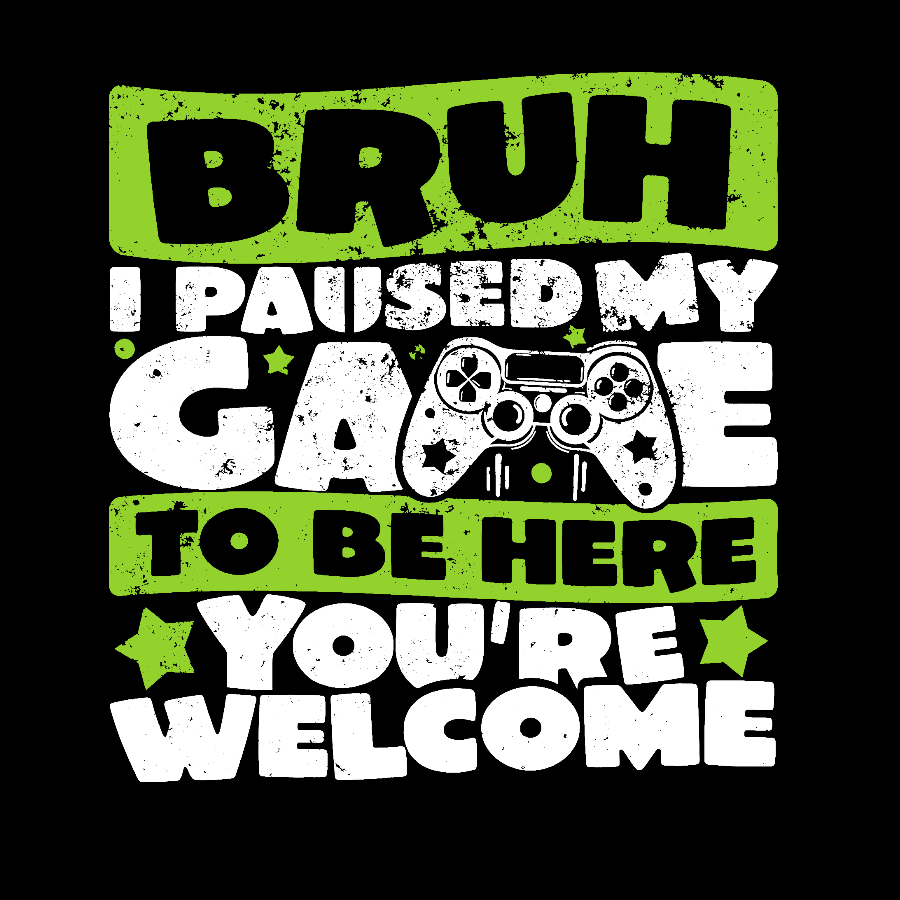 Bruh I Paused My Game To Be Here You're Welcome Geek T-Shirt