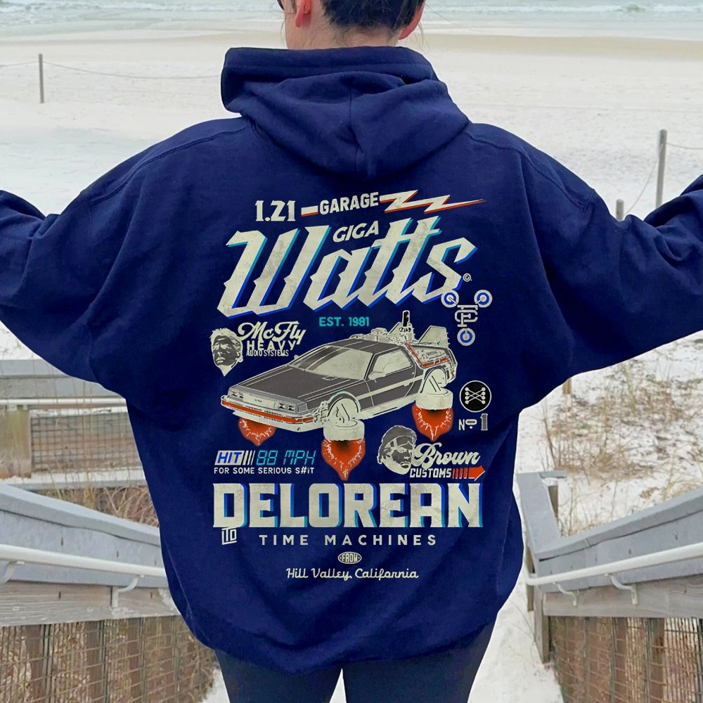 Gigawatts Garage Remix Printed Back Unisex Cotton Hoodie