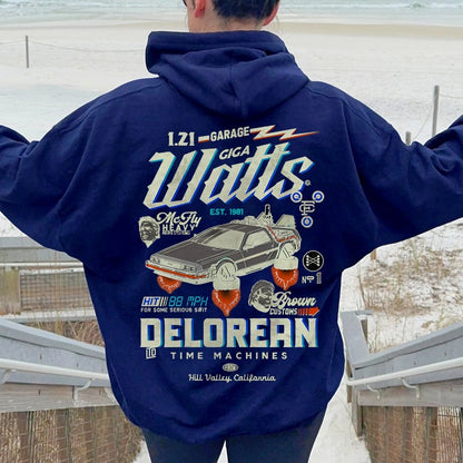 Gigawatts Garage Remix Printed Back Unisex Cotton Hoodie