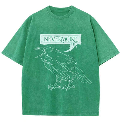 Nevermore Raven Vintage Distressed T-shirt