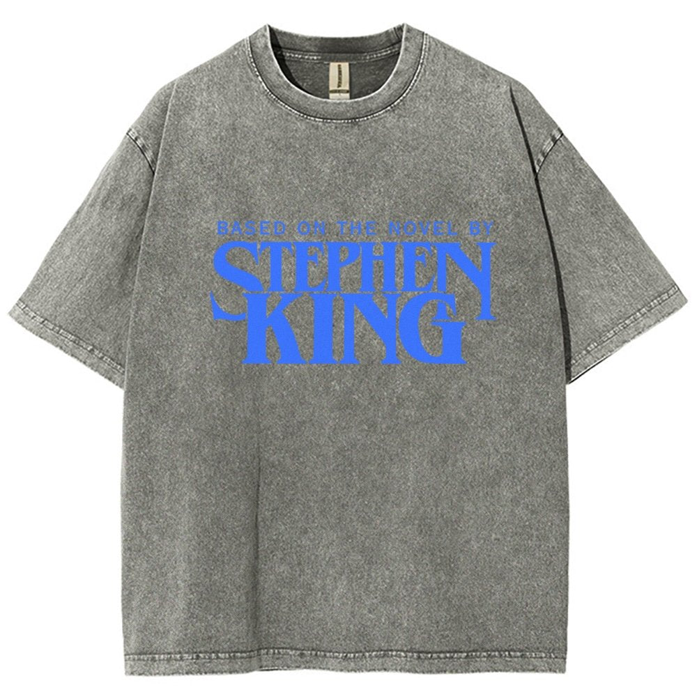 Based On A Novel By Horror Writer Vintage Distressed T-shirt
