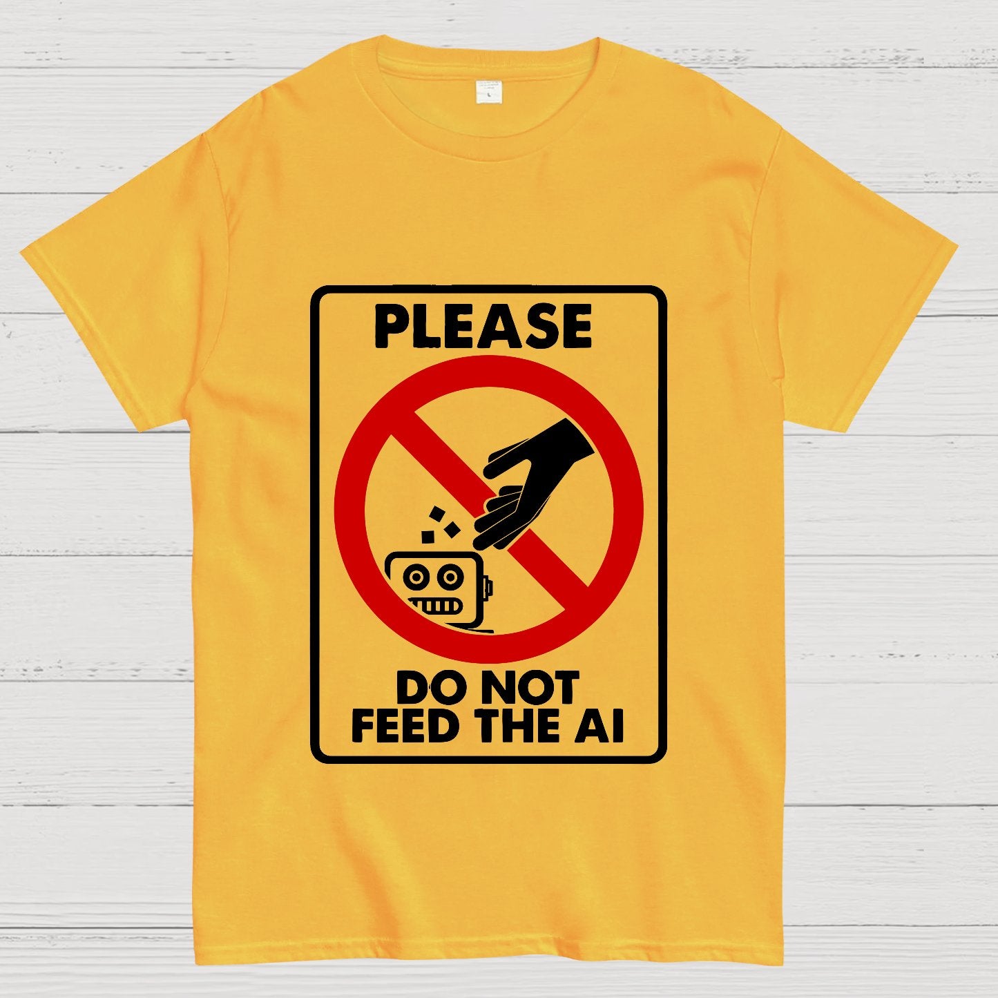 Please Do Not Feed The AI Geeky T-Shirt
