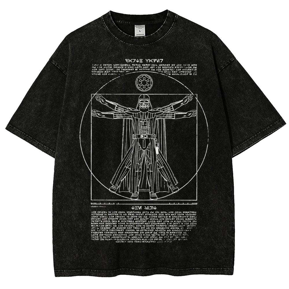 Vitruvian Darkside Vintage Distressed T-shirt