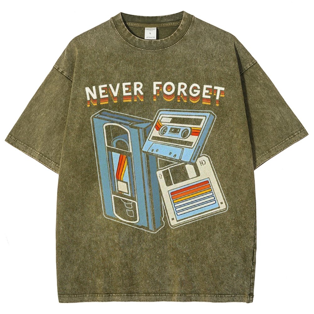 Never Forget Graphic Vintage Distressed T-shirt