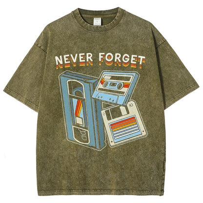 Never Forget Graphic Vintage Distressed T-shirt