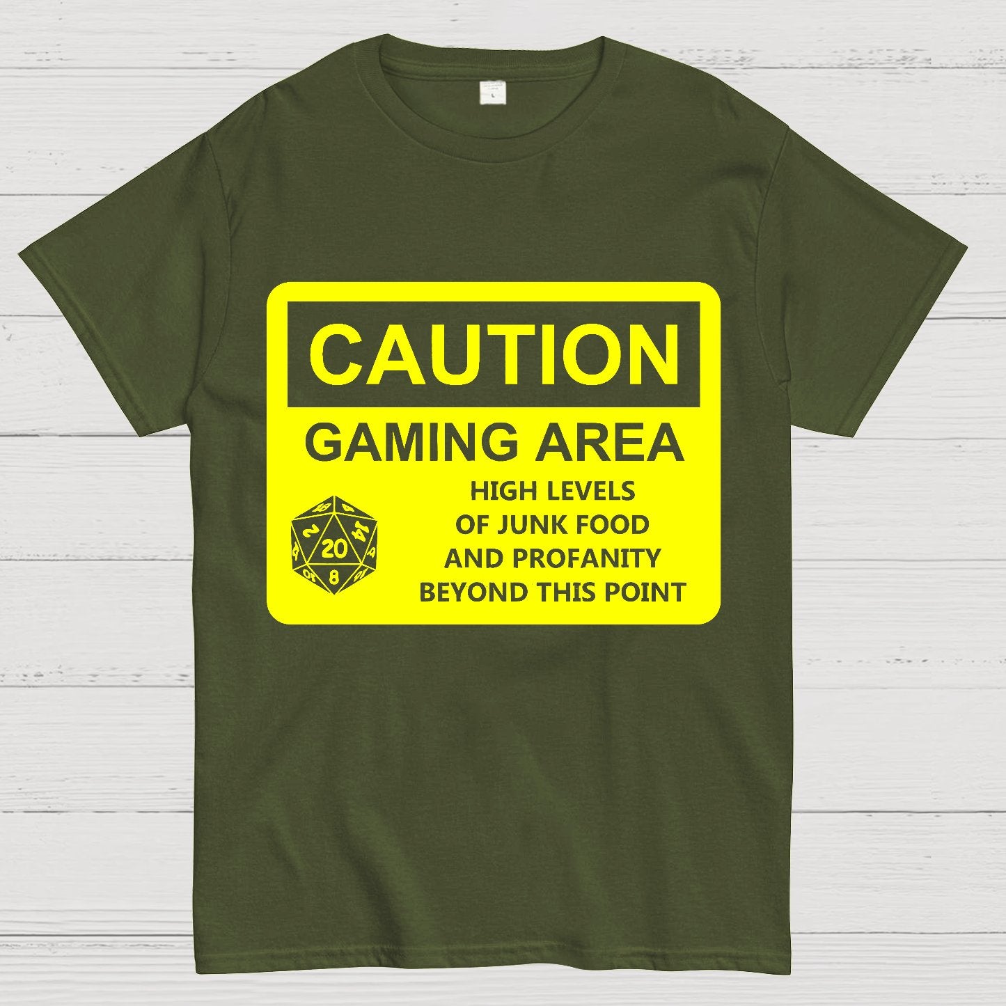 CAUTION GAMING AREA Geek T-Shirt
