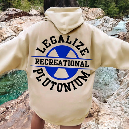 Legalize plutonium recreational Printed Back Unisex Cotton Hoodie