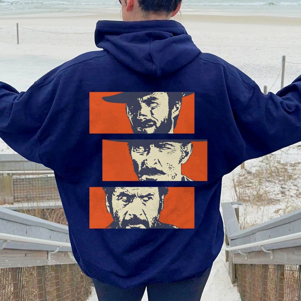 Buono Brutto Cattivo Printed Back Unisex Cotton Hoodie