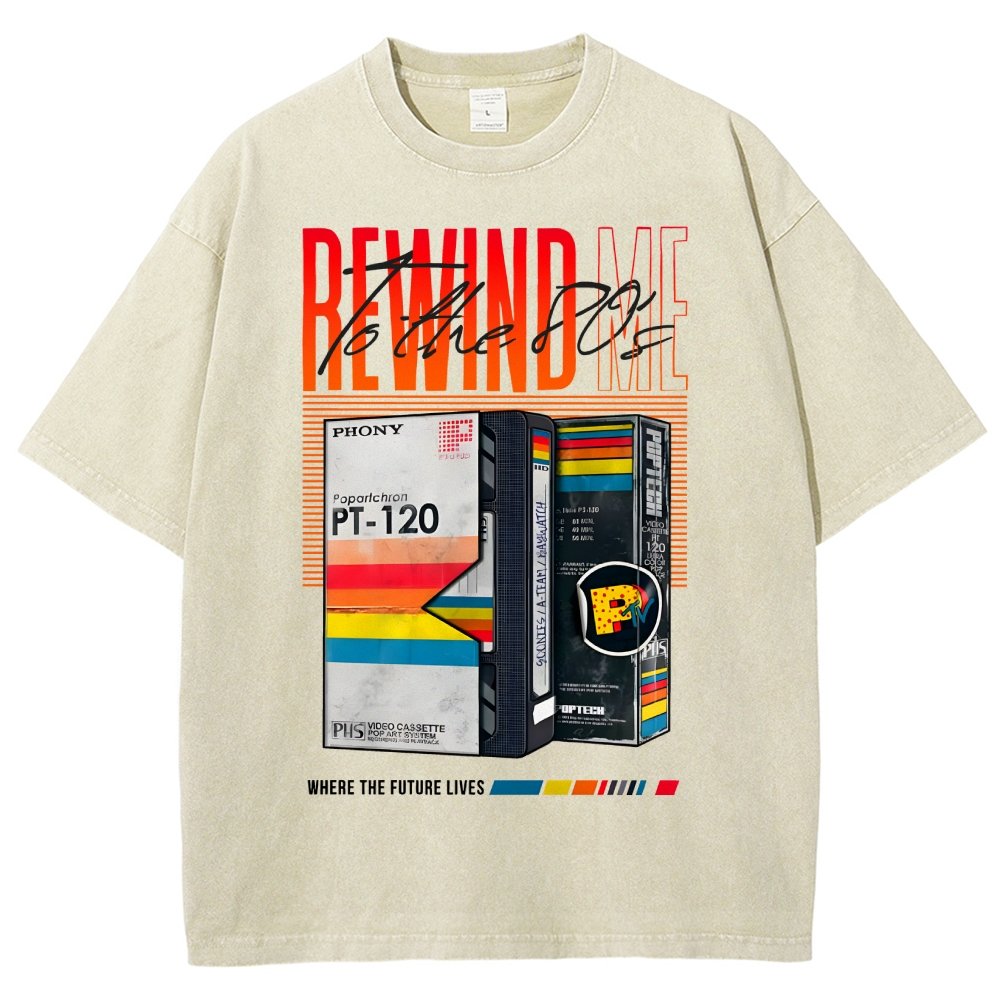 Rewind Me to The 80's Vintage Distressed T-shirt