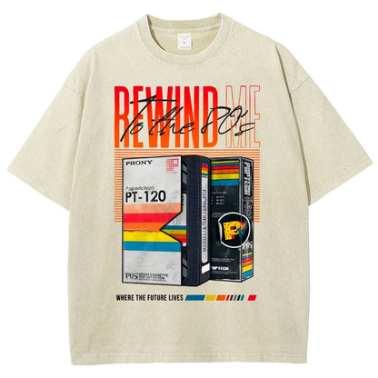 Rewind Me to The 80's Vintage Distressed T-shirt