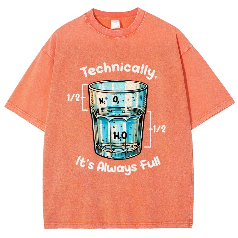 Technically The Glass Is Full Science Vintage Distressed T-shirt