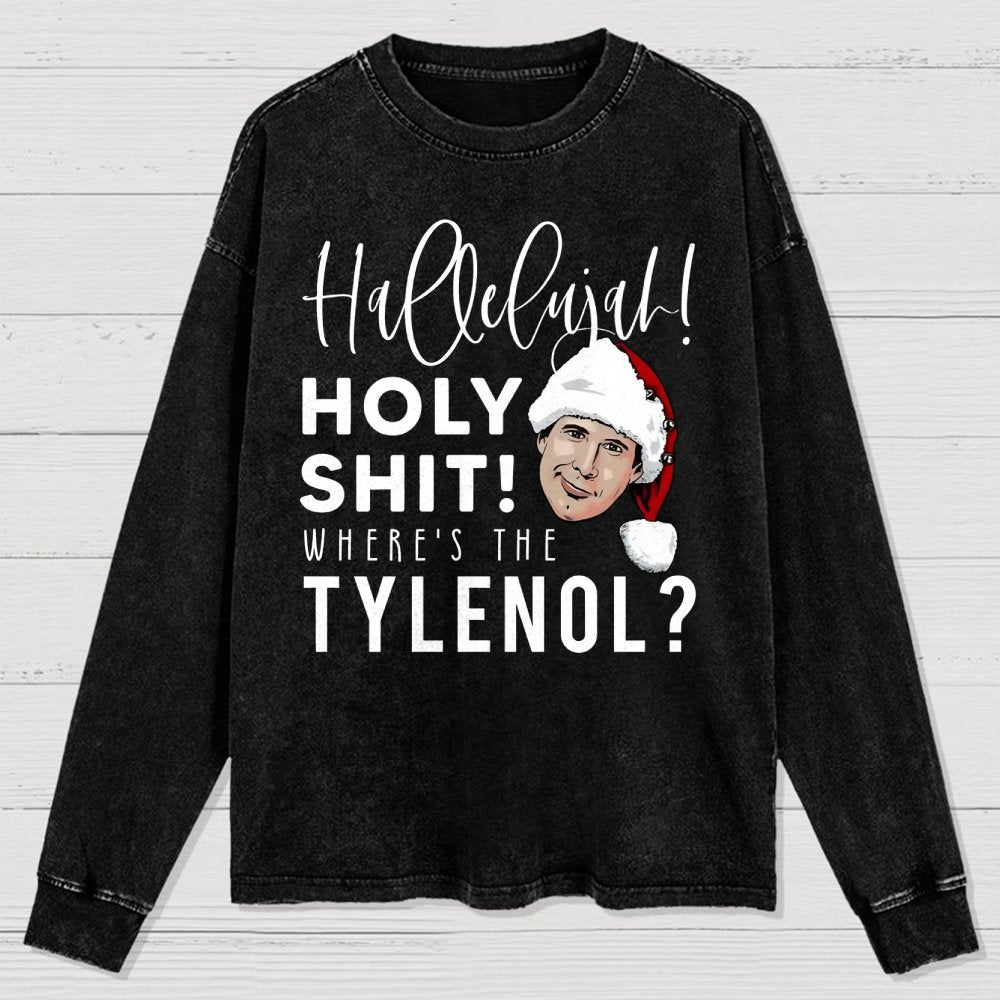 Where's The Tylenol? Washed Long Sleeve Tee