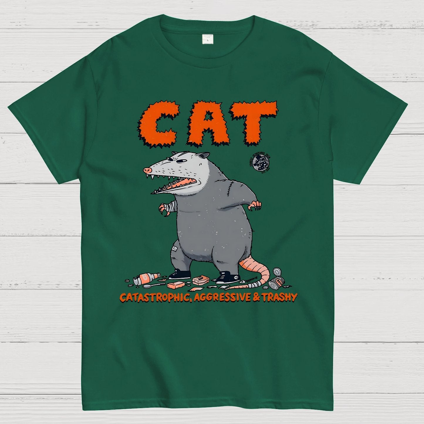 Cat Catastrophic Aggressive Trashy Geek T-Shirt