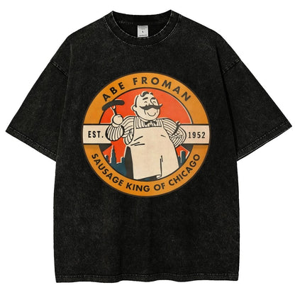 Al Froman - The Sausage Pro of Chicago-1952 Vintage Distressed T-shirt