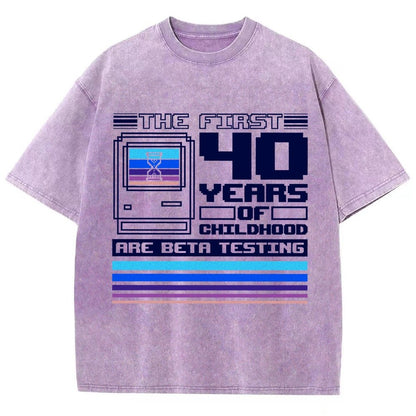 The First 40 Years Of Childhood Vintage Distressed T-shirt