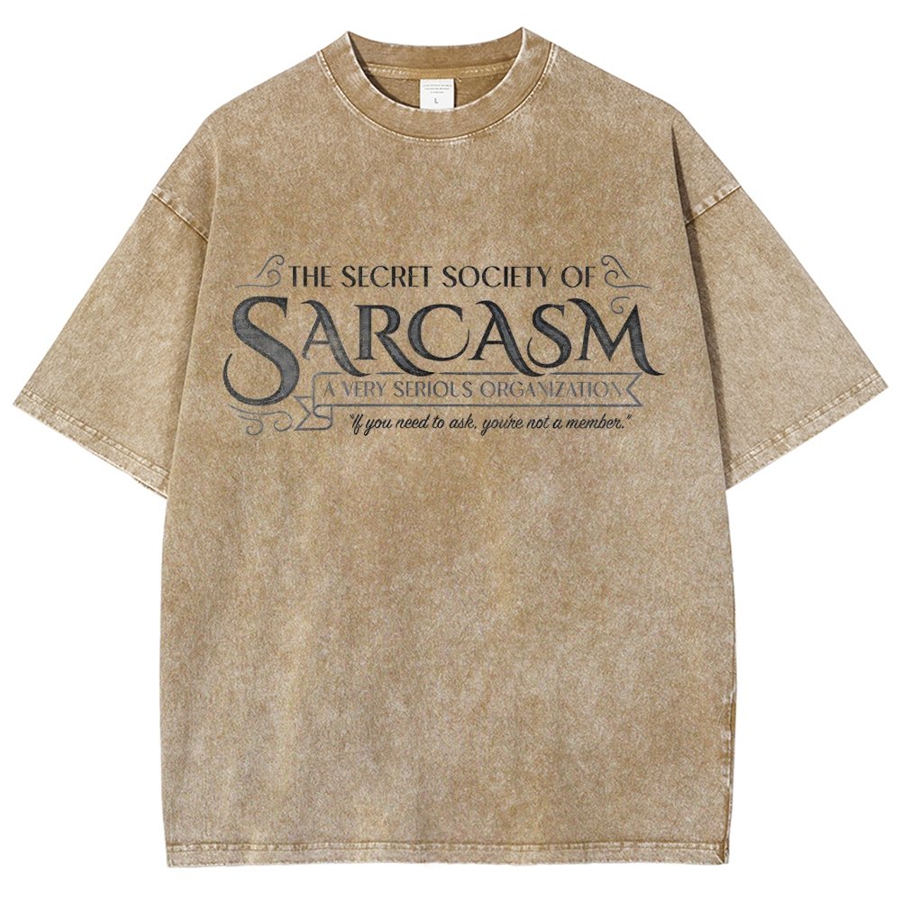 Secret Society of Sarcasm Vintage Distressed T-shirt
