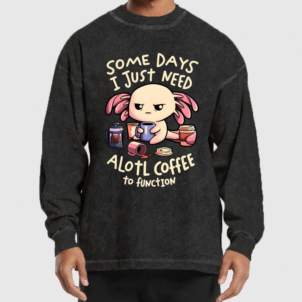 Alotl Coffee Washed Long Sleeve Tee