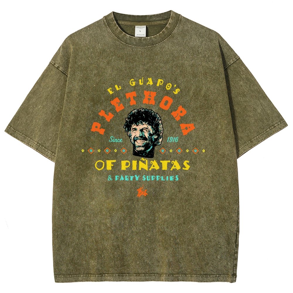 A Character's Plethora Of Pinatas & Party Supplies Vintage Distressed T-shirt