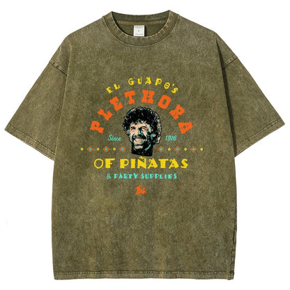 A Character's Plethora Of Pinatas & Party Supplies Vintage Distressed T-shirt