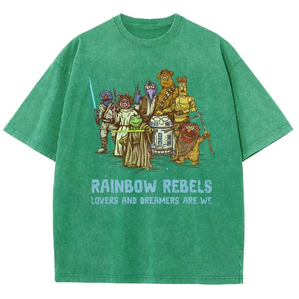 Rainbow Rebels Vintage Distressed T-shirt