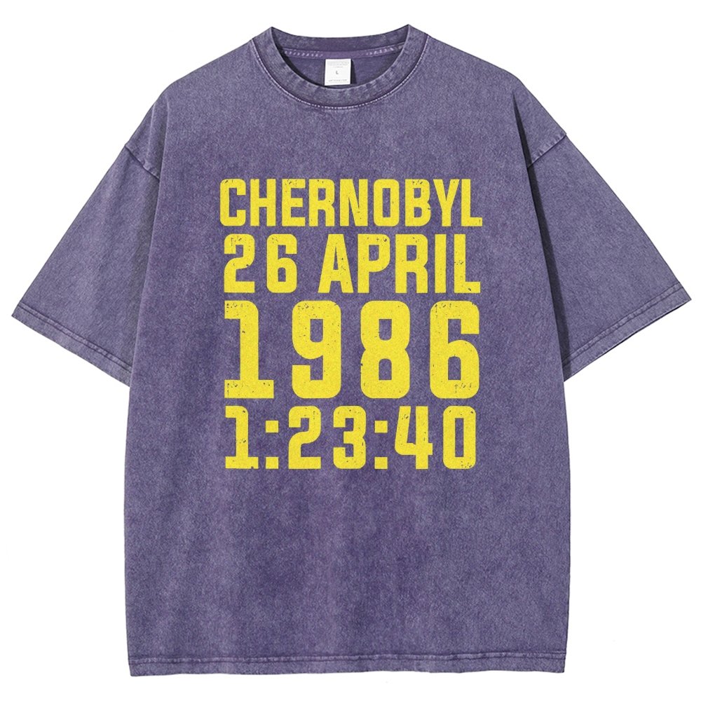 Chernobyl Nuclear Disaster Date And Time Vintage Distressed T-shirt