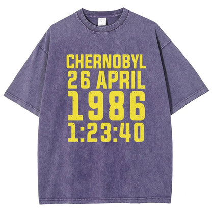 Chernobyl Nuclear Disaster Date And Time Vintage Distressed T-shirt