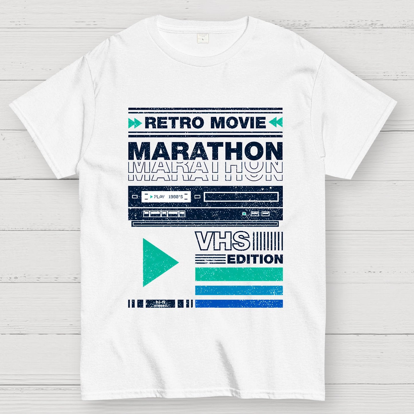 Retro Movie Marathon VHS Edition Geek T-Shirt