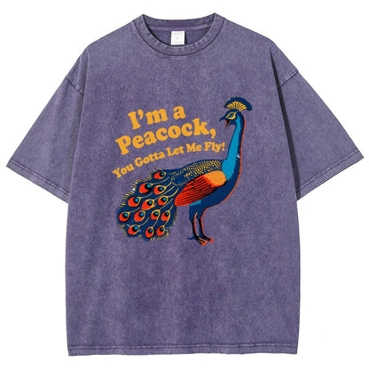 I'm A Peacock You Gotta Let Me Fly Vintage Distressed T-shirt