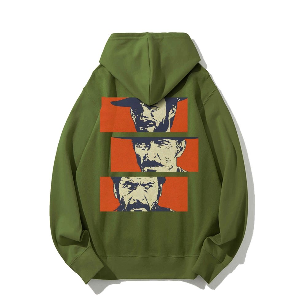 Buono Brutto Cattivo Printed Back Unisex Cotton Hoodie