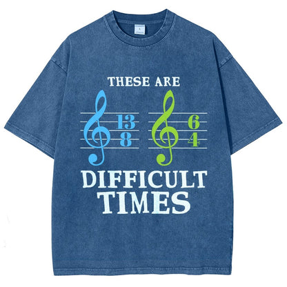 These Are Difficult Times Vintage Distressed T-shirt