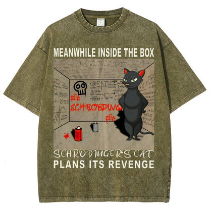 Inside The Box：Schrödingers Cat Plans Its Revenge Vintage Distressed T-shirt