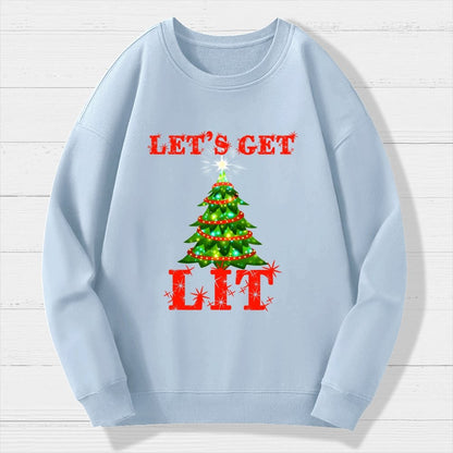 Let's Get Lit Geek Cotton Sweatshirt