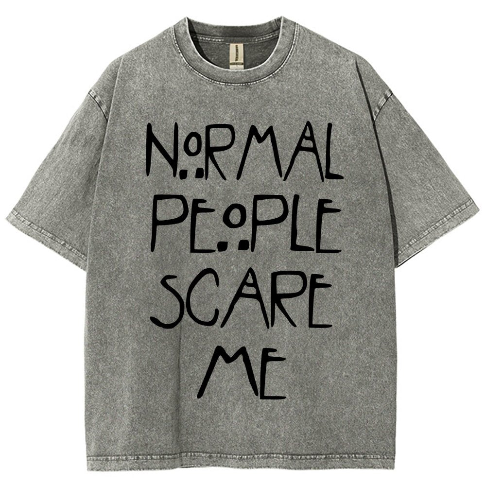 Normal People Scare Me Vintage Distressed T-shirt