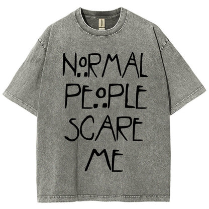 Normal People Scare Me Vintage Distressed T-shirt