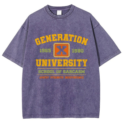 Generation X University Vintage Distressed T-shirt