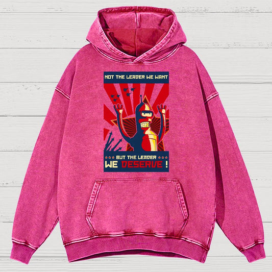 Not The Leader We Want But The Leader We Deserve Vintage Distressed Hoodie