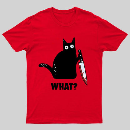 What？Funny Cat Geeky T-Shirt