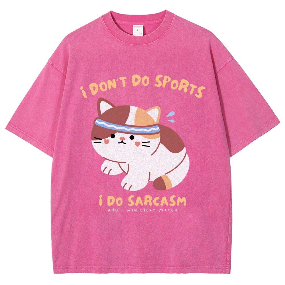 I Don't Do Sports I Do Sarcasm Vintage Distressed T-shirt