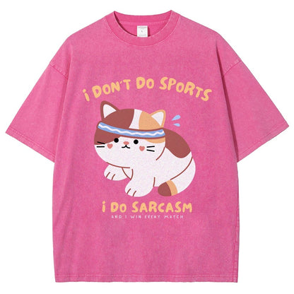 I Don't Do Sports I Do Sarcasm Vintage Distressed T-shirt