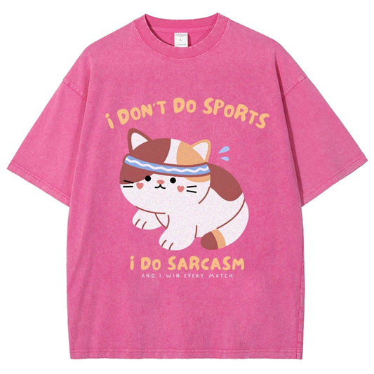 I Don't Do Sports I Do Sarcasm Vintage Distressed T-shirt