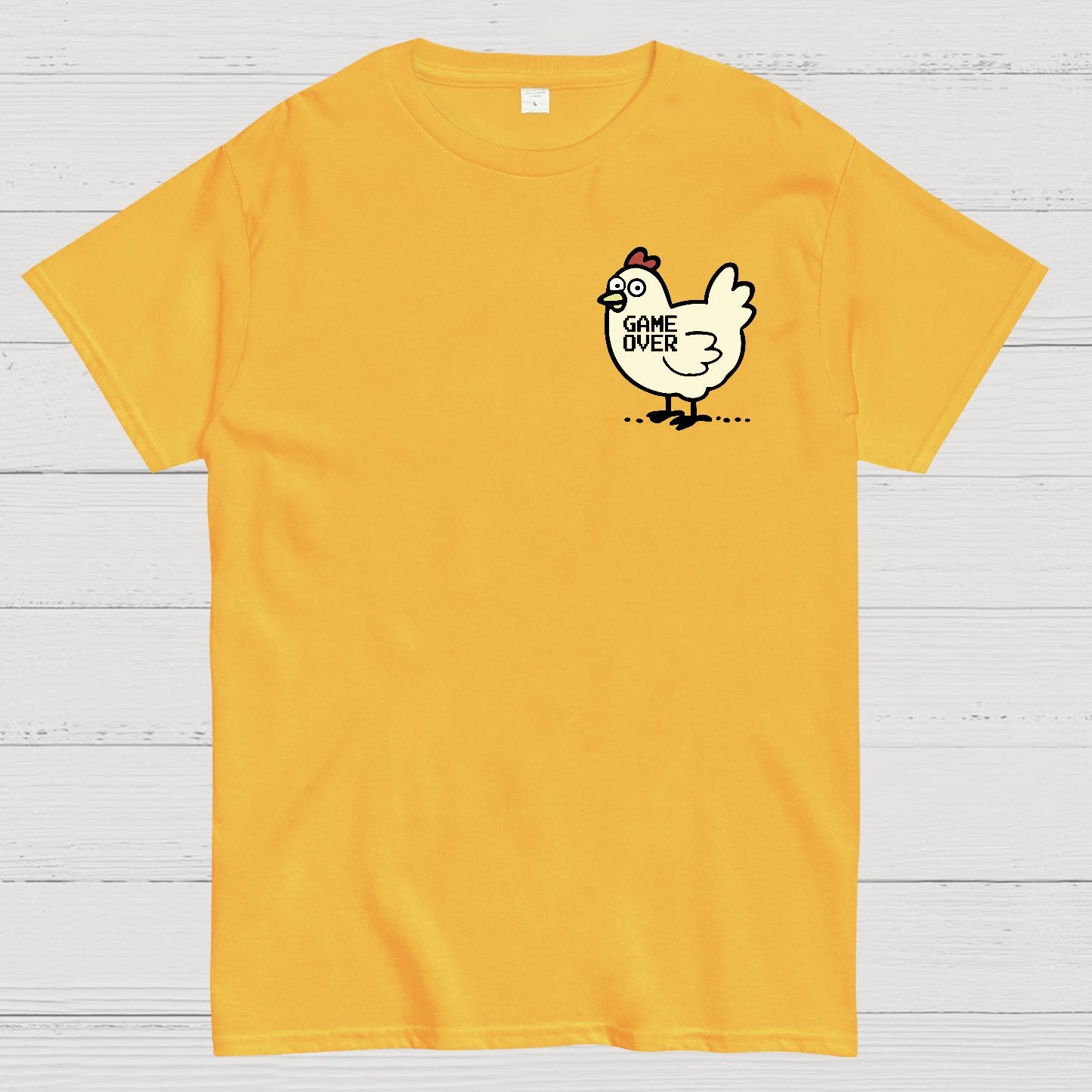 Chicken Game Don't Look At The Chicken Front And Back Printing Geek T-Shirt