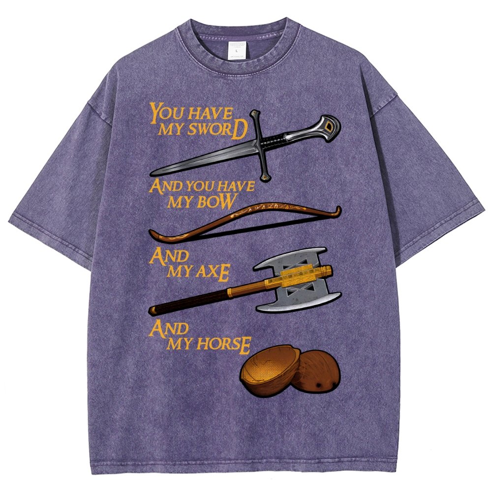 Holy Ring-You Have My Blade And You Have My Arrow And My Hammer And My Steed. Vintage Distressed T-shirt