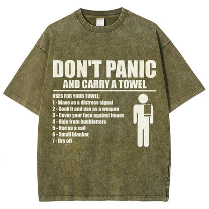 Don't Panic Vintage Distressed T-shirt