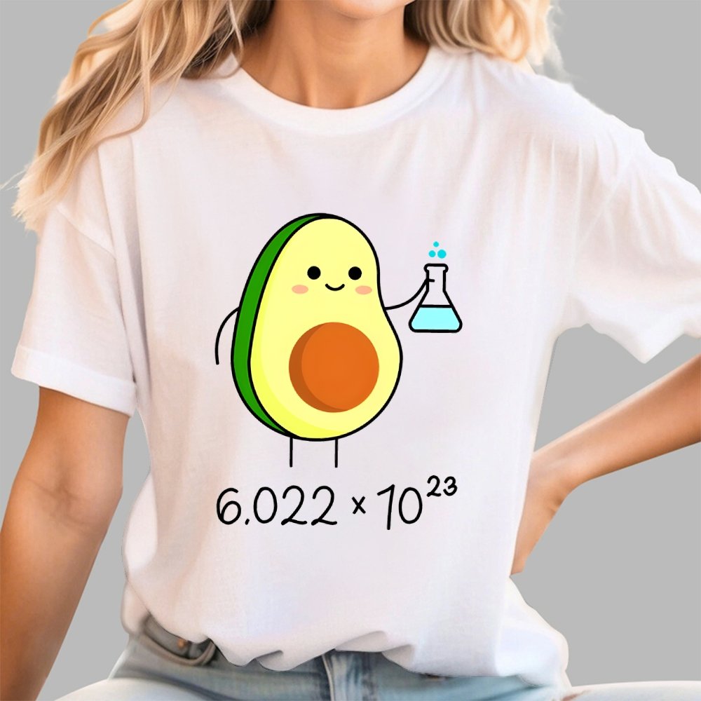 Avogadro's Number Pun. Cute Avocado Chemist Geek T-Shirt