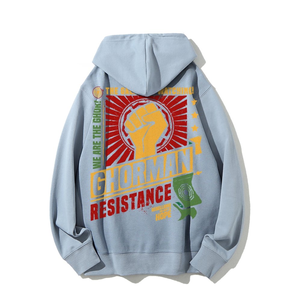 Galactic Resistance Printed Back Cotton Hoodie