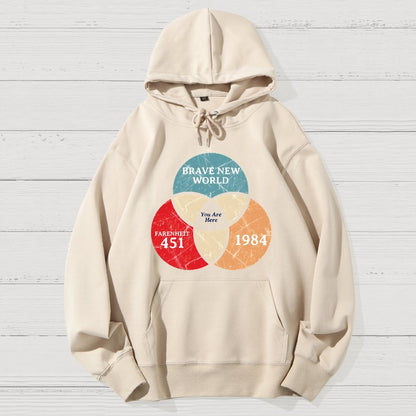 You Are Here Geek Cotton Hoodie