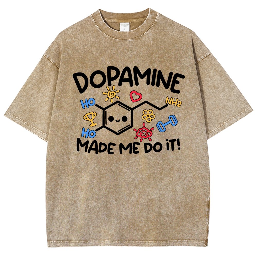 Dopamine Made Me Do It Vintage Distressed T-shirt