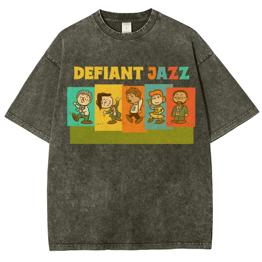 Defiant Jazz Vintage Distressed T-shirt